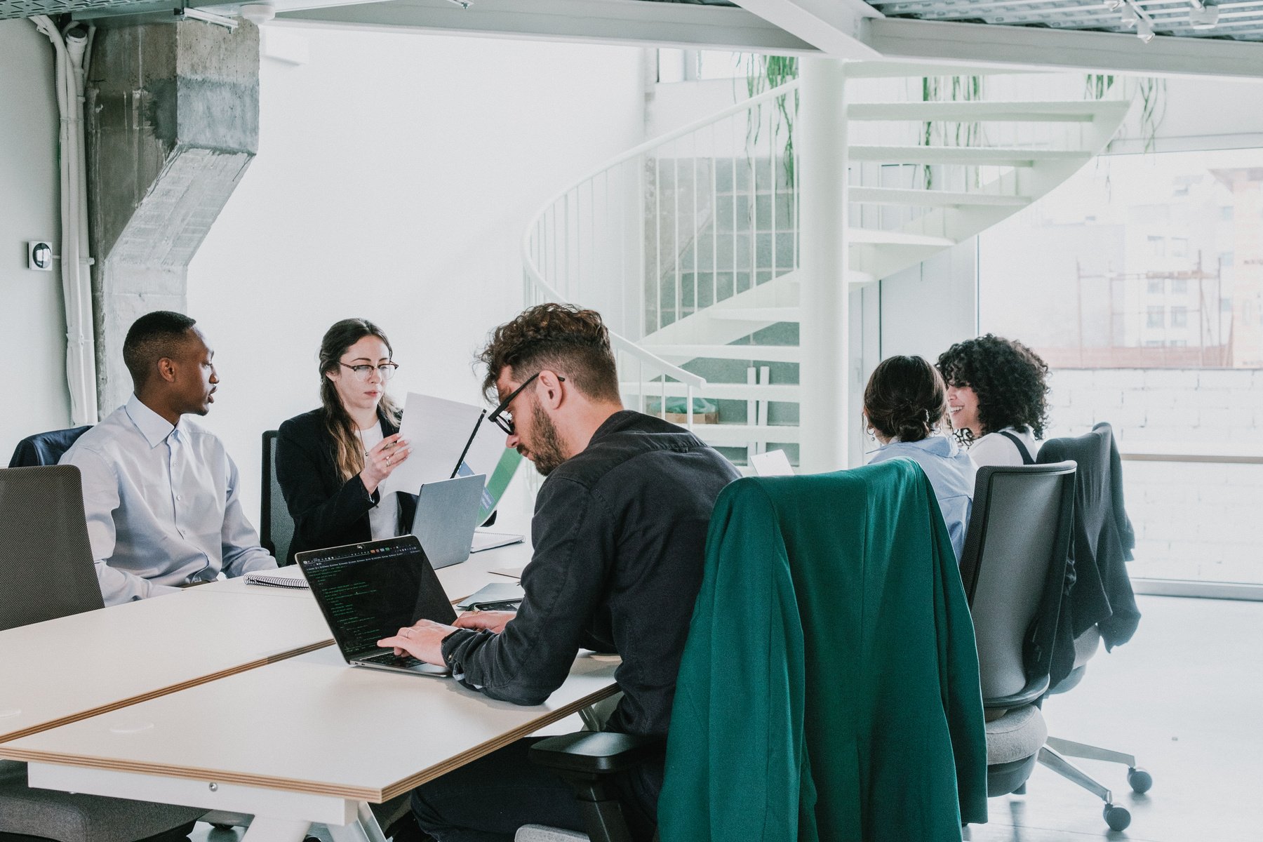 Cool Corporate Team Working in an Office